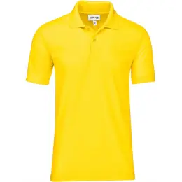 Mens Everyday Golf Shirt Yellow Front
